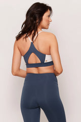 FOCUS BRA - midnight blue/white alyssum