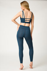 Inspiration full length legging in Teal/Black