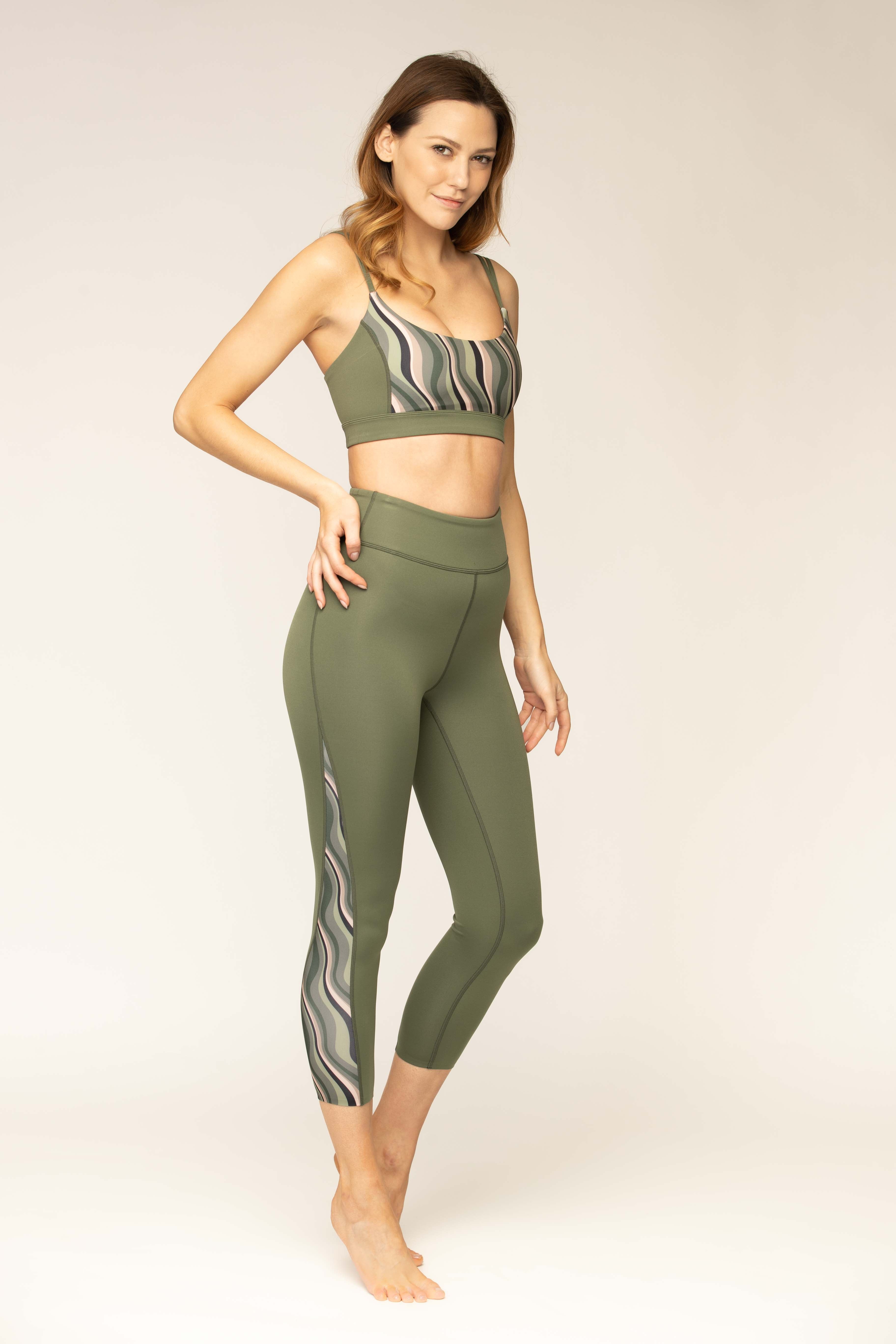 4D Stretch reflective cropped leggings