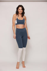 DIVIDE LEGGING MIDNIGHT BLUE/WHITE ALYSSUM