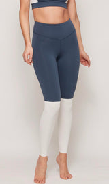 DIVIDE LEGGING MIDNIGHT BLUE/WHITE ALYSSUM